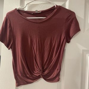 twisted front cropped tshirt